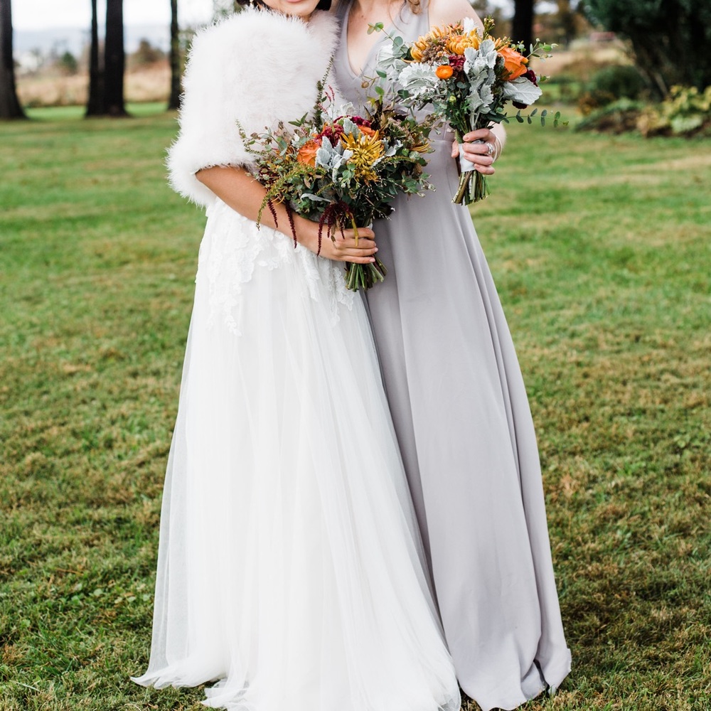 BHLDN Capulet dress in grey